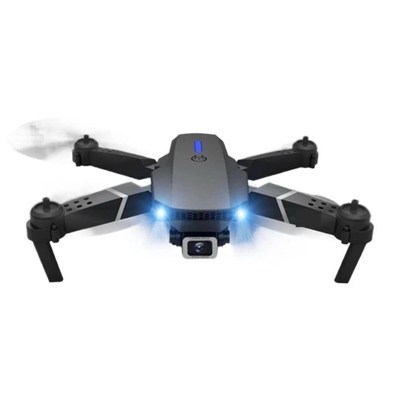 YOMI obstacle-avoidance quadcopter drone with front camera and blue LED lights