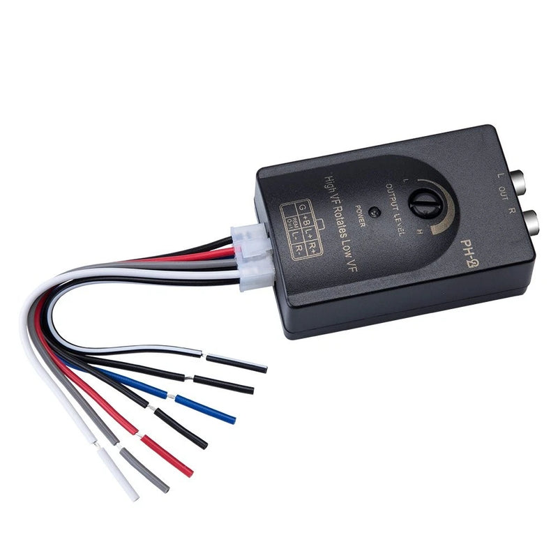 Mr. Ho Auto Car RCA High to Low 2-Channel Line Output Converter with Black