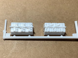 1:25 scale model kit battery parts sprue with molded white components