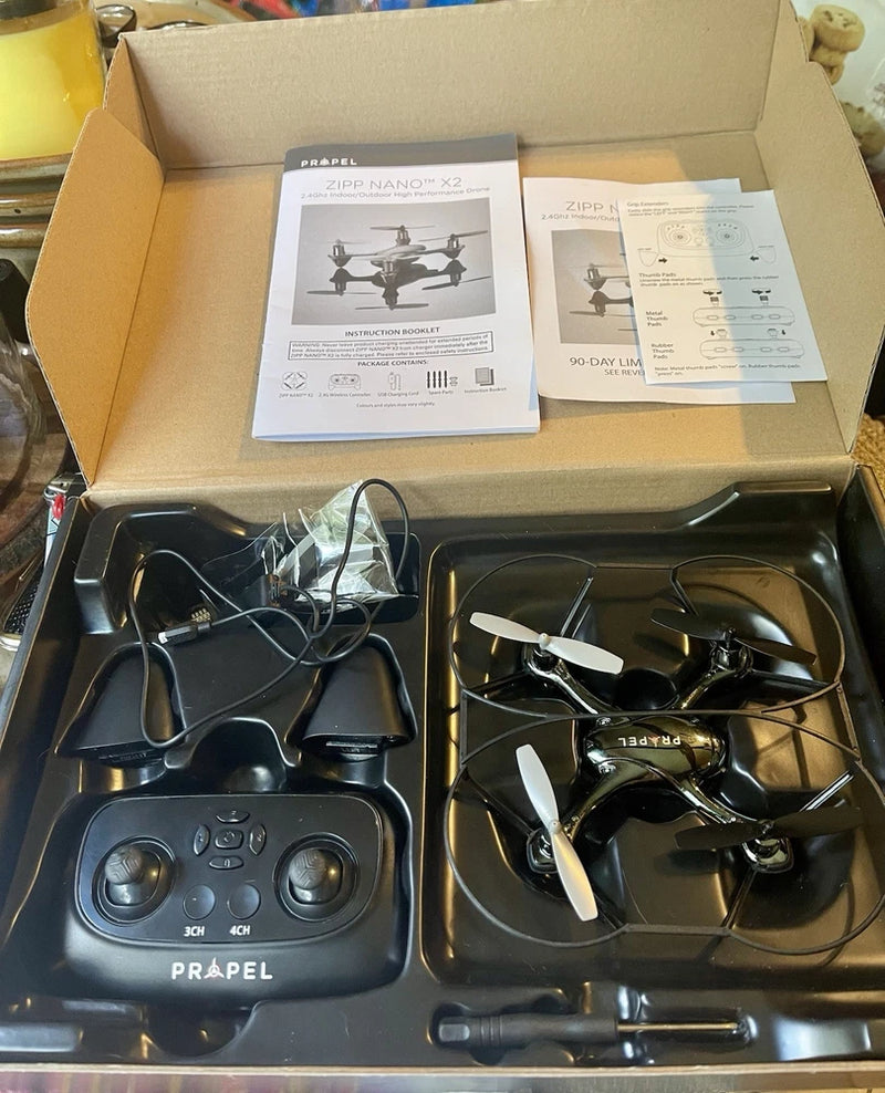 Propel RC  Zipp Nano X2 Black Drone Complete FOR PARTS ONLY! READ! Propeller