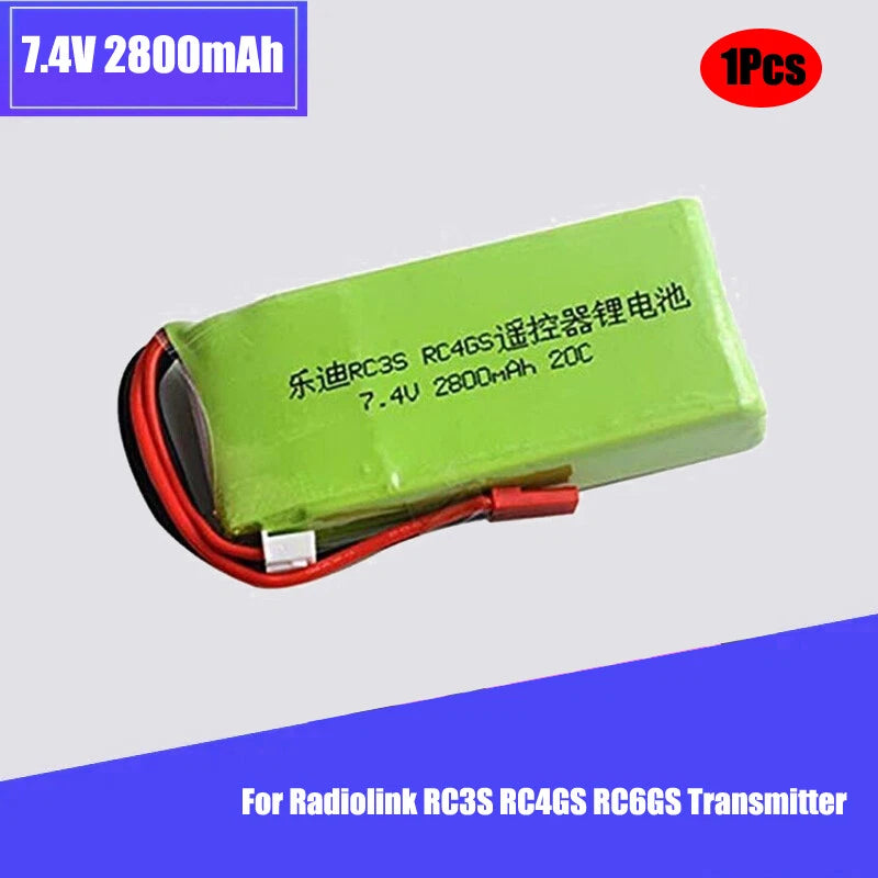 1Pcs 7.4V 2800mah 20C Lipo Battery Li-Polymer 2S for Radiolink RC3S RC4GS RC6GS Battery