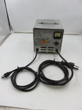Lestronic II 36V battery charger with display, control knob, and power cables with plugs