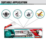 CODDAR HV3.8V 1s Lipo 500mah 100C/200C LIHV PH2.0 Plug for FPV  Tiny Whoop Drone