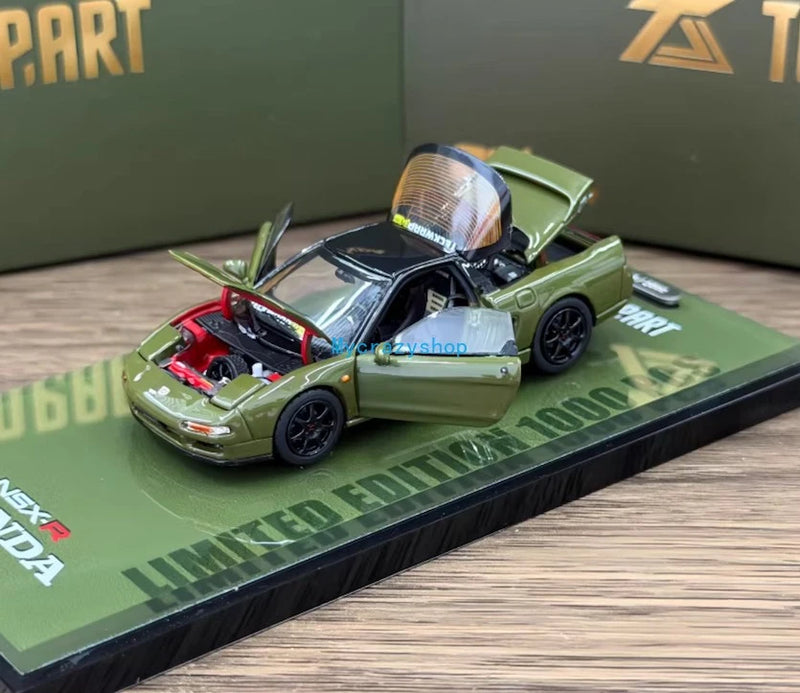 CR Topart 1:64 HEC Green NSX R NA1 Sports Open Model Diecast Metal Car