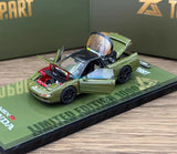 CR Topart 1:64 HEC Green NSX R NA1 Sports Open Model Diecast Metal Car