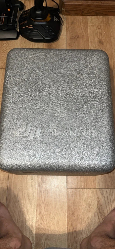 DJI Phantom hard case with textured foam and embossed logo on lid