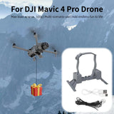 Drone air dropper thrower device kit with frame and cables
