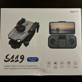 RC quadcopter drone with handheld remote controller and screen