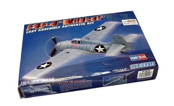 1/72 F4F-4 Wildcat scale aircraft model kit in retail display box