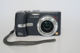 Panasonic LUMIX DMC-TZ1 w/ Leica Lens 5.0MP Digital Camera Black *TESTED* 3 Bat.