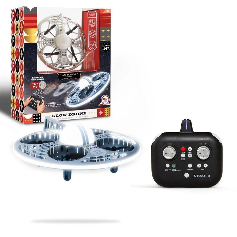 Glow drone UFO LED stunt with remote controller, round light ring and buttons