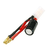 LiPo battery connector with Tamiya output, BEC plug, capacitor, red/black leads