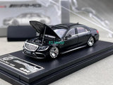 BN RM 1:64 Black S63 W222 V12 VIP Luxury Sedan Sports Model Diecast Metal Car