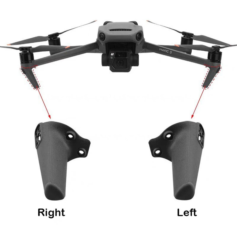 Drone front landing gear arms, left and right, dark gray