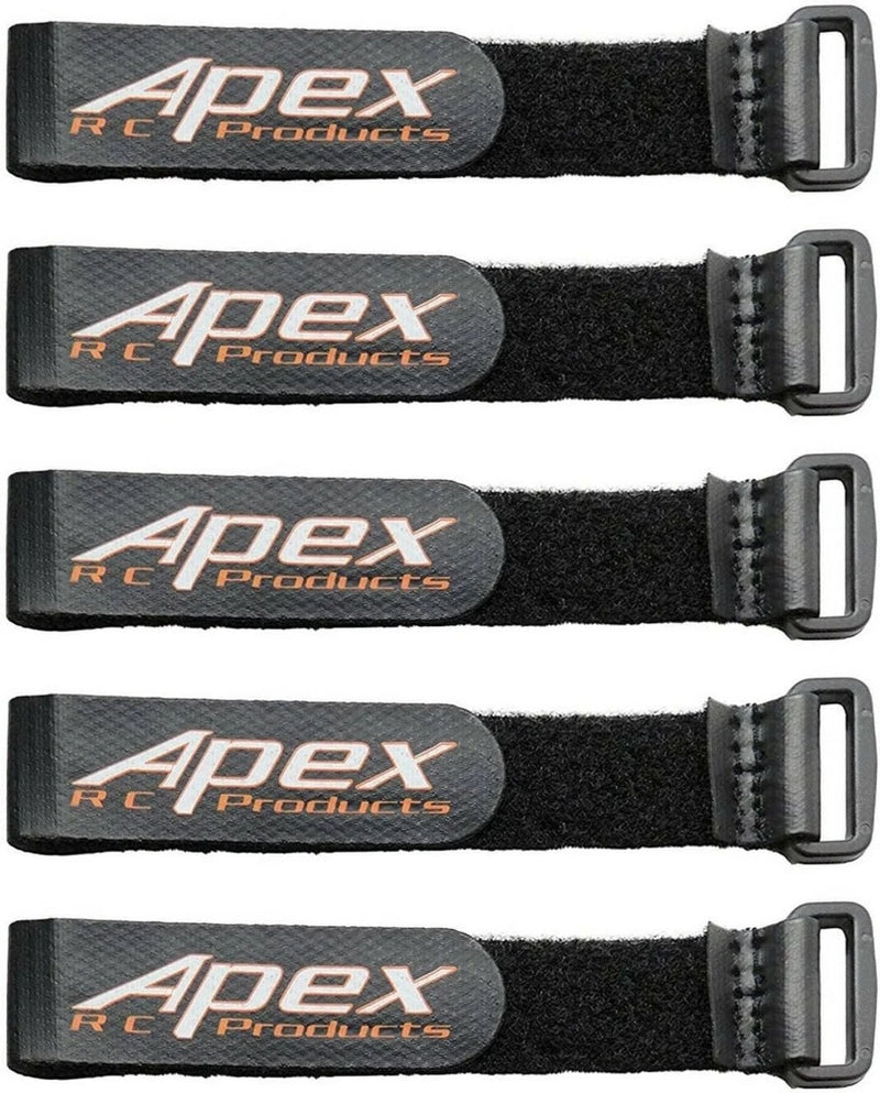 Apex RC Products 20mm X 200mm HD Non-Slip Battery Straps - 5 Pack #3030A Battery