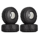 RC rock crawler tire set with treaded 2.9-inch black wheel tires