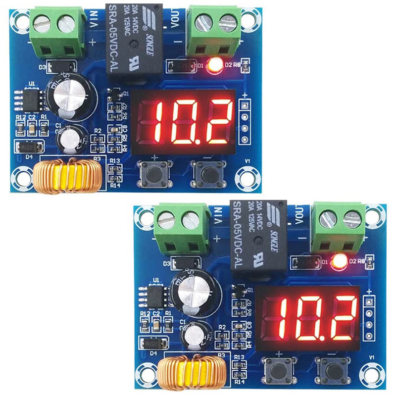 2PCS Digital Low Voltage Protector Disconnect Switch Over-Discharge Protection