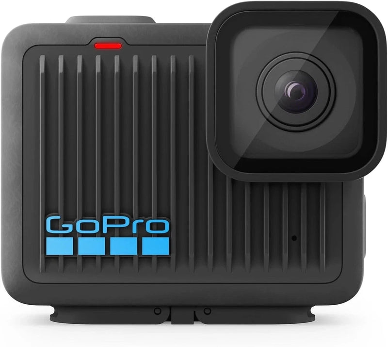 GoPro compact action camera with front lens, black housing