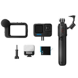 Black GoPro HERO11 action camera with front lens, display, and accessory mounts