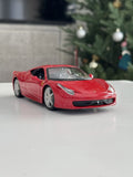 1:24 Scale Ferrari 458 Italia Bburago Diecast Model Car - Red