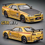 1:24 Ares Silvia Skyline GTR R34 Alloy Car Model Diecast Toy Kids Gift