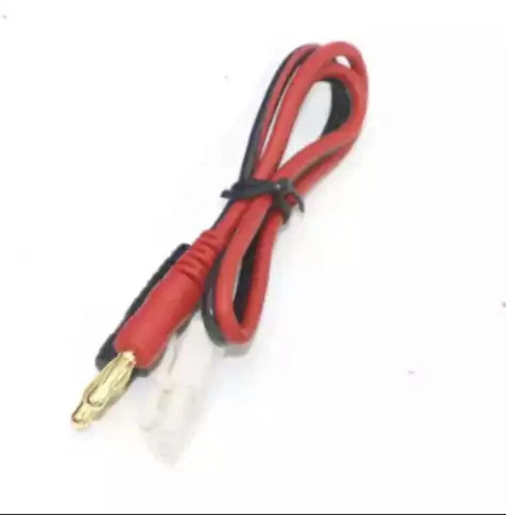 TAMIYA CHARGE CABLE 4MM BANANA PLUG TO SMALL TAMIYA MALE PLUG NIMH LIPO BATTERY