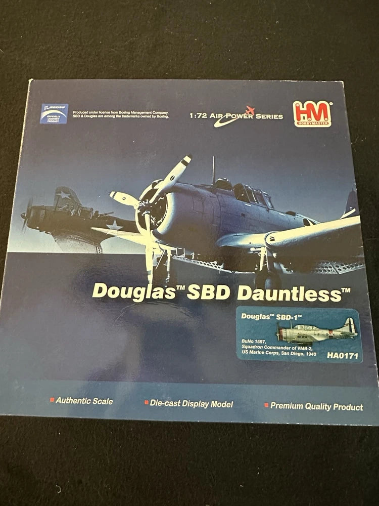 Hobbymaster Douglas SBD Dauntless HA0171 1:72 Airpower Series model kit box