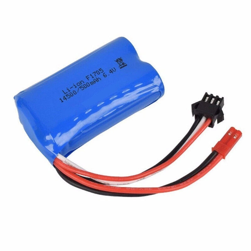 Li-ion 14500 500mAh battery pack with blue pack and JST-style connector wires