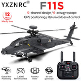 YUXIANG F11-S AH-64D Apache 9CH 2.4G 6-Axis 3D GPS Positioning RC RTF Helicopter