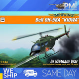 Miniwing 366 1/144 Bell OH-58A Kiowa model kit box with green helicopter artwork