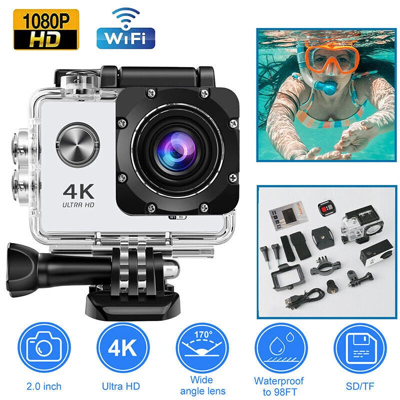 4K Wifi Sport Action Camera Video Underwater Waterproof Camera Remote For Go Pro