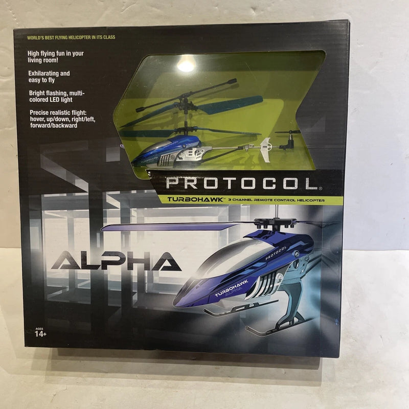 Protocol Turbo Hawk 3 Channel Remote Control Helicopter Alpha NIB