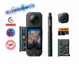 Insta360 X5 Adventure Camera Kit -Extra Battery Selfie Stick and 256GB SD Card