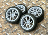 1/24 Scale: 21/20 Inch ¡°Porsche GT3 RS¡± Wheels W/ Wide Rear Street Tires