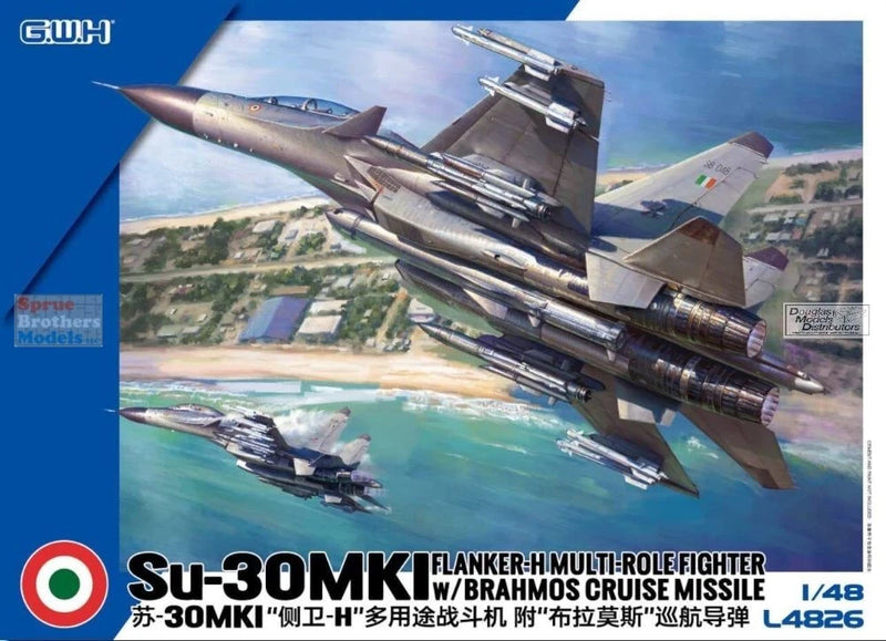 1/48 Great Wall Hobby Su-30MKI Flanker-H model kit with Brahmos cruise missile box