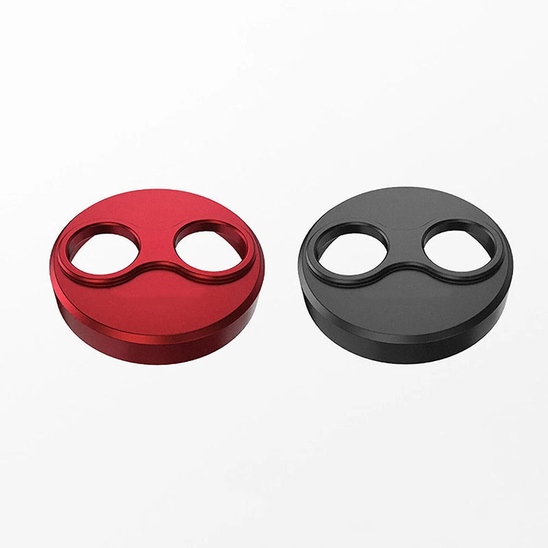 Aluminum alloy protective drone cover set with two circular ports, red and black