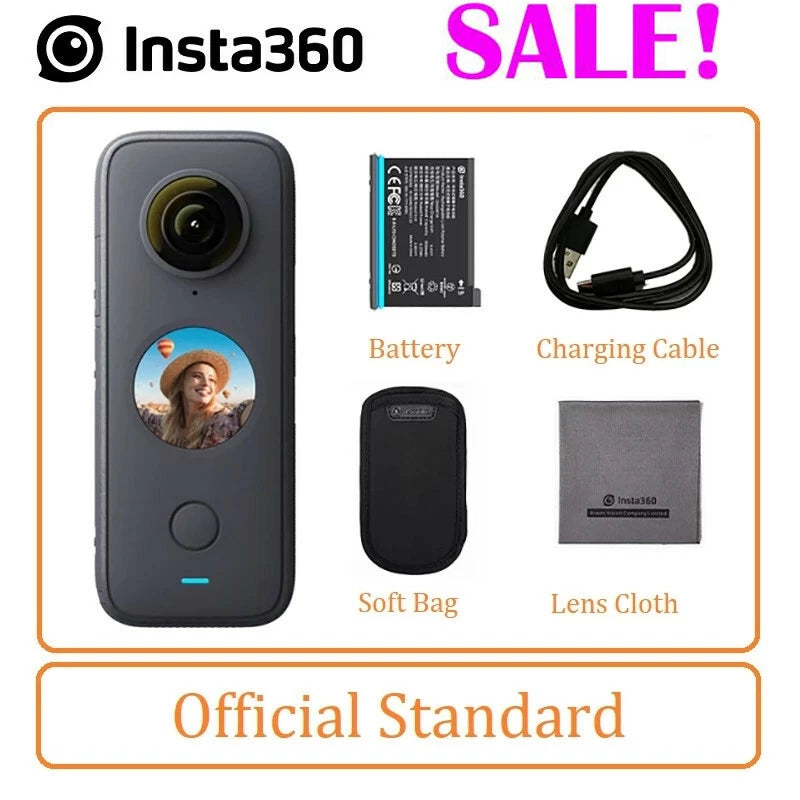 Insta360 ONE X2 FlowState Stabilization Panoramic Action Camera 5.7K 30fps LCD