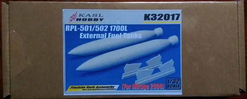 KASL Hobby resin external fuel tanks model kit box, RPL-501/502 1700L, K32017