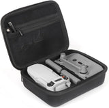 Hard-shell carrying case with mesh interior for drone and controller, black