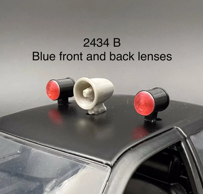 1/24 1/25 Scale Model Blue Can Lights Siren Police 2434B