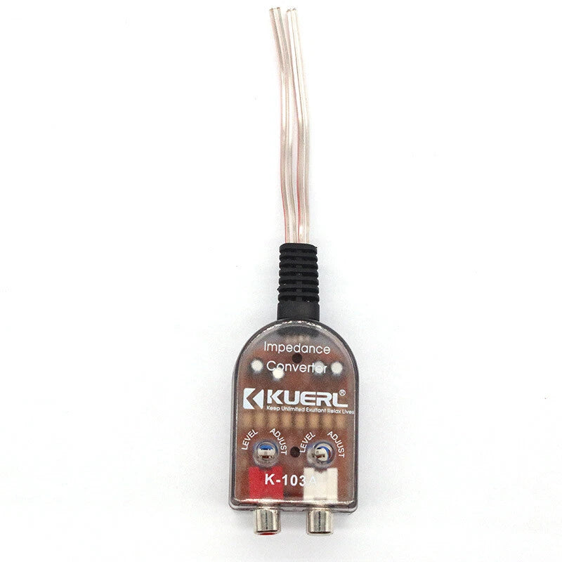 Car Stereo Radio Speaker Output High To Low RCA Cable Audio Converter Adapter