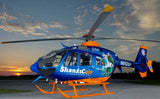 800size EC-135 T2 Shands Air RC Helicopter Fuselage blue Painting ARF Version