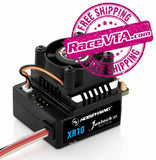 Black HOBBYWING Justock XR10 G3S sensored brushless ESC with mounting connectors
