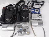 Lot Of 10 Various Digital Cameras For Parts Only As Is Fujifilm Nikon Olympus