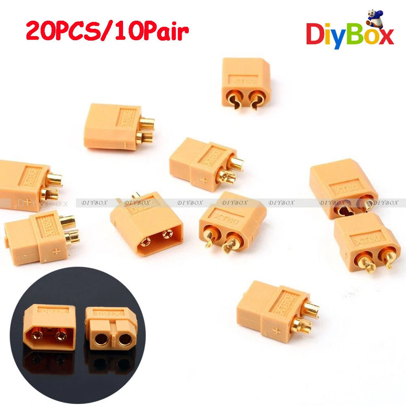 Lots 20Pcs 10 Pairs XT60 Male+Female Bullet Connectors Plugs for RC Lipo Battery