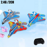2.4G RC Airplanes 2CH 3-Axis Gyro Remote Control Drone RTF Glider Fighter Toys