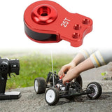 Red 25T adjustable servo horn with three mounting holes, hi-torque linkage part
