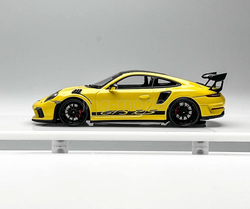1:64 Scale CL Yellow GT3 RS 991.2 Racing Sports Model Diecast Resin Car