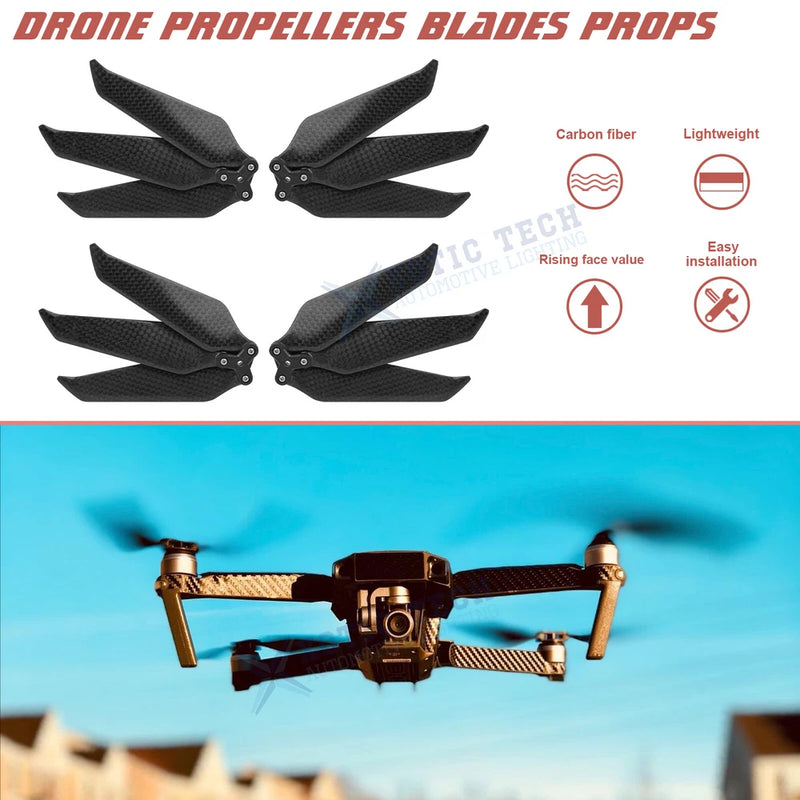 Low-Noise Carbon Fiber Propellers Quadcopter Accessory Fit Dji Mavic 2 Pro/Zoom
