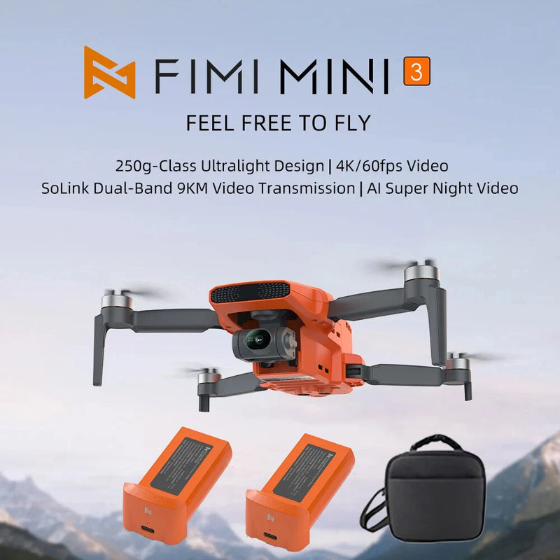 FIMI Mini 3 Mini3 GPS Camera Drone 3-Axis Gimbal 9KM 4K 60fps Video Quadcopter